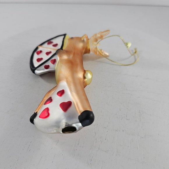 Pottery Barn Reindeer Ornament Blown Glass Christmas - Picture 6 of 9